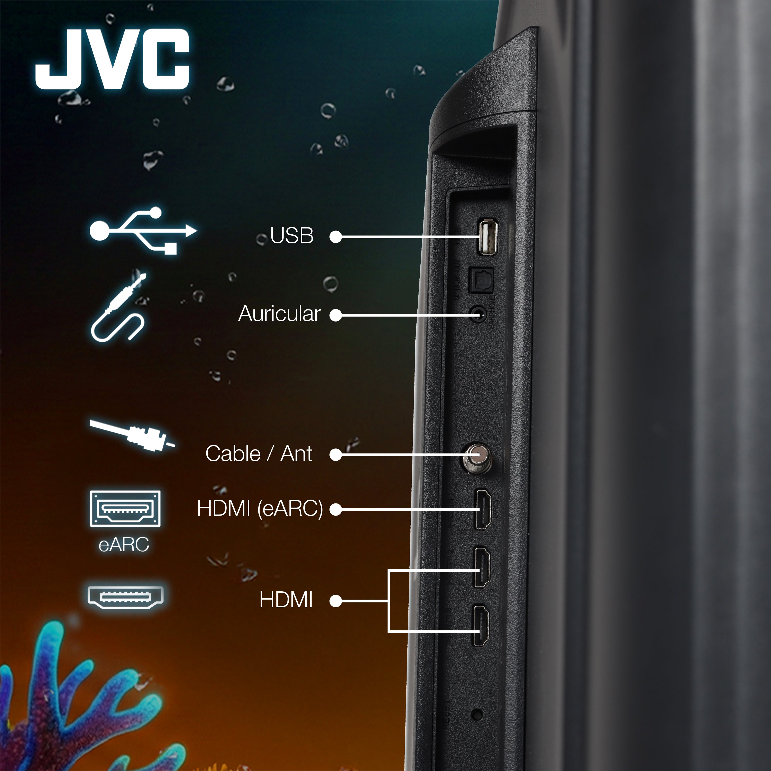 JVC Smart TV 40 pulgadas Full HD LED Roku TV WiFi 3 HDMI 1 USB AV Netflix YouTube Prime Video Modelo SI40FR (Copia)