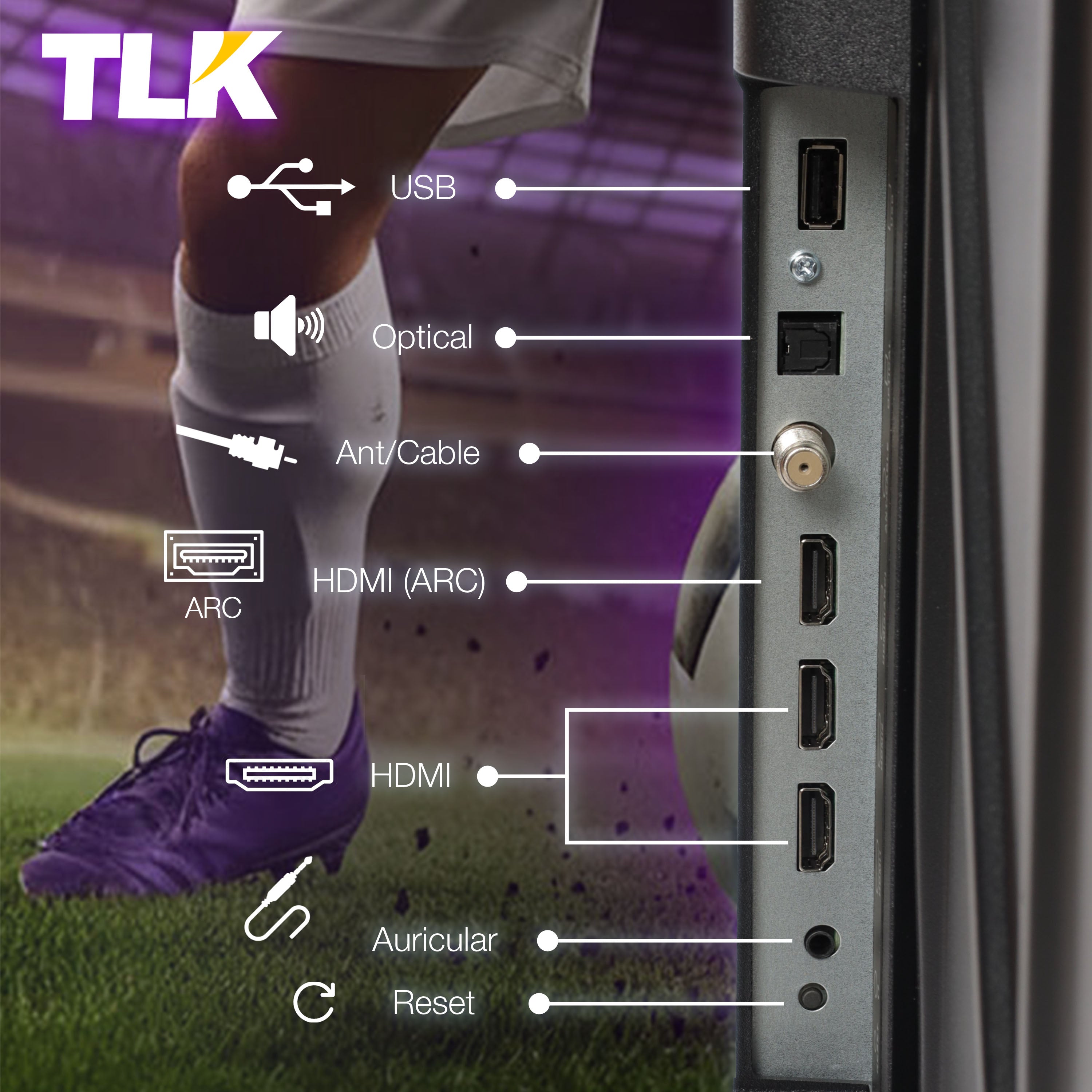 TLK Pantalla 40" Smart TV Roku | HDMI | Dolby Audio.