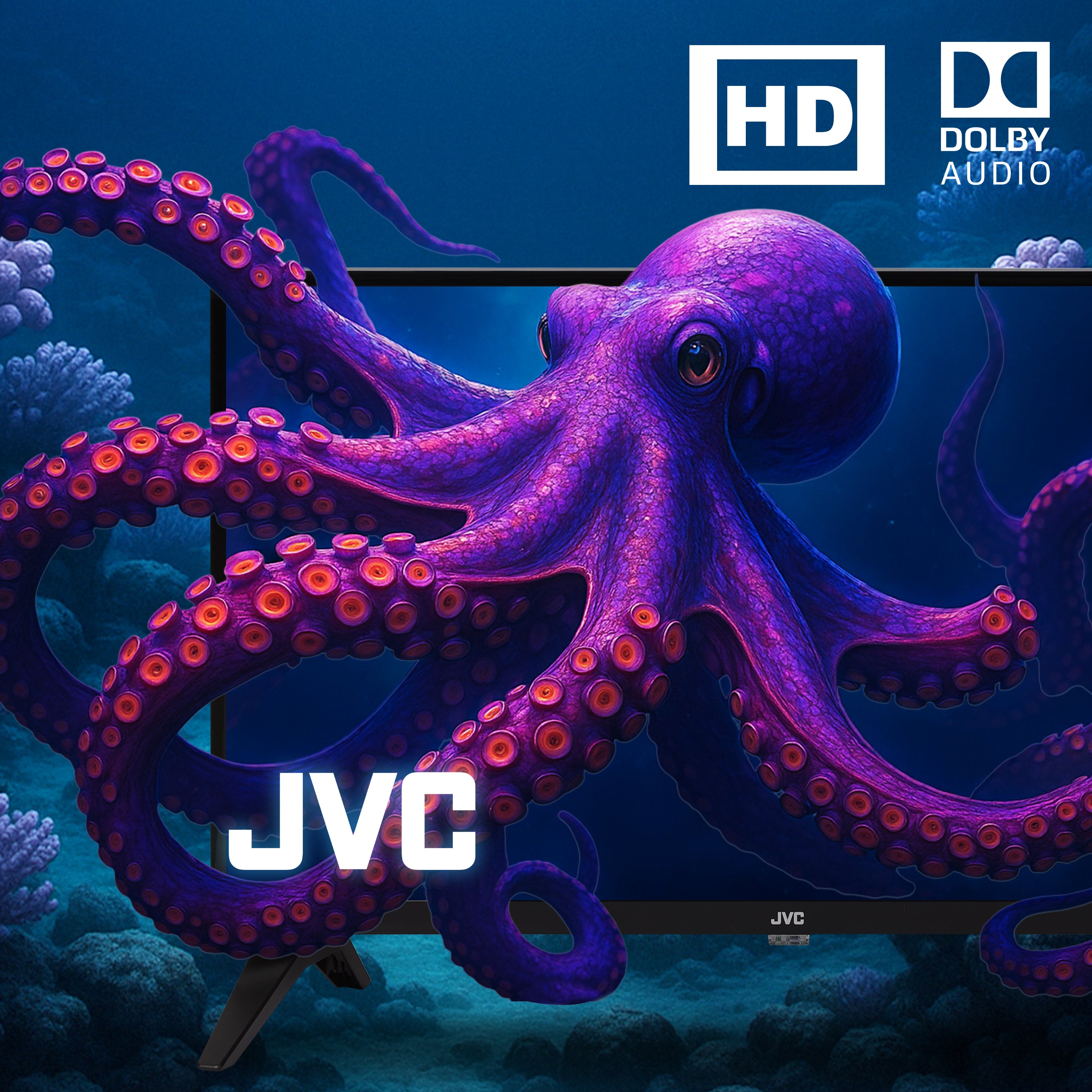 JVC Pantalla Smart TV 24 pulgadas HD LED Roku TV Dolby Audio WiFi HDMI USB Netflix YouTube Prime Video Modelo SI24R