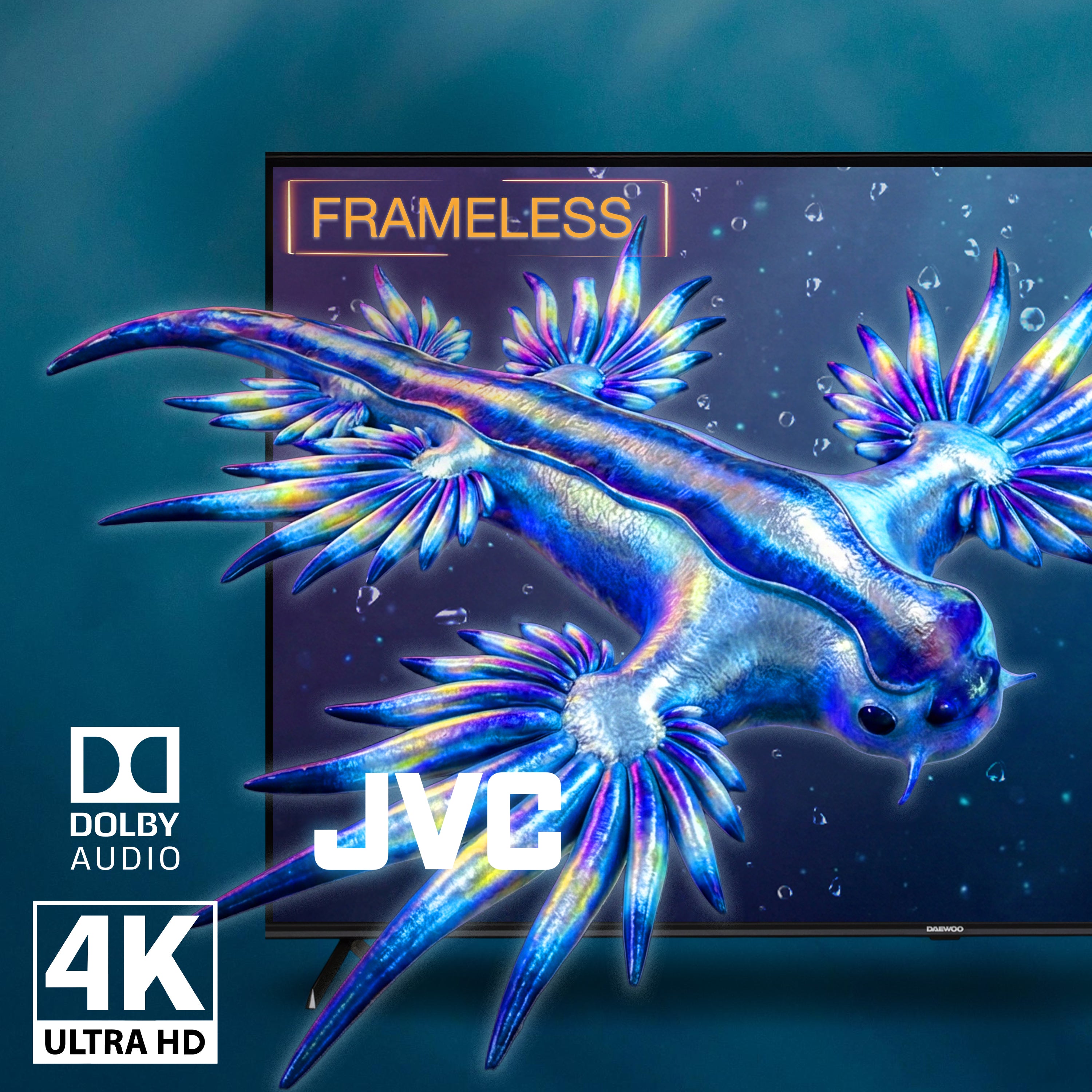 JVC Smart TV 75 pulgadas 4K UHD LED Frameless Roku TV Dolby Audio WiFi Netflix YouTube Prime Video Modelo SI75URF