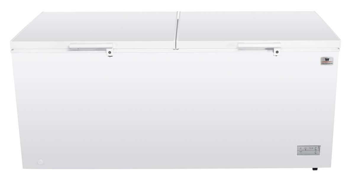 White-Westinghouse Congelador Horizontal 25 Pies 708 Litros Control Dual de Temperatura Luz Interior Cerradura con Llave Alta Capacidad Modelo WWCCF25708LHWDD