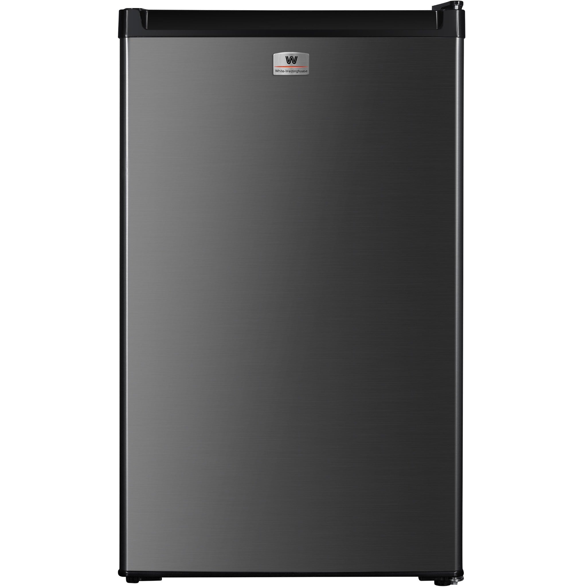 White Westinghouse Refrigerador Frigobar 4.4 pies 124L Modelo WWCR44124LHS Control mecánico de temperatura puerta reversible y luz interior condensador interno pata ajustable