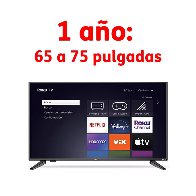 Garantía 1 año - 65 a 75 pulgadas