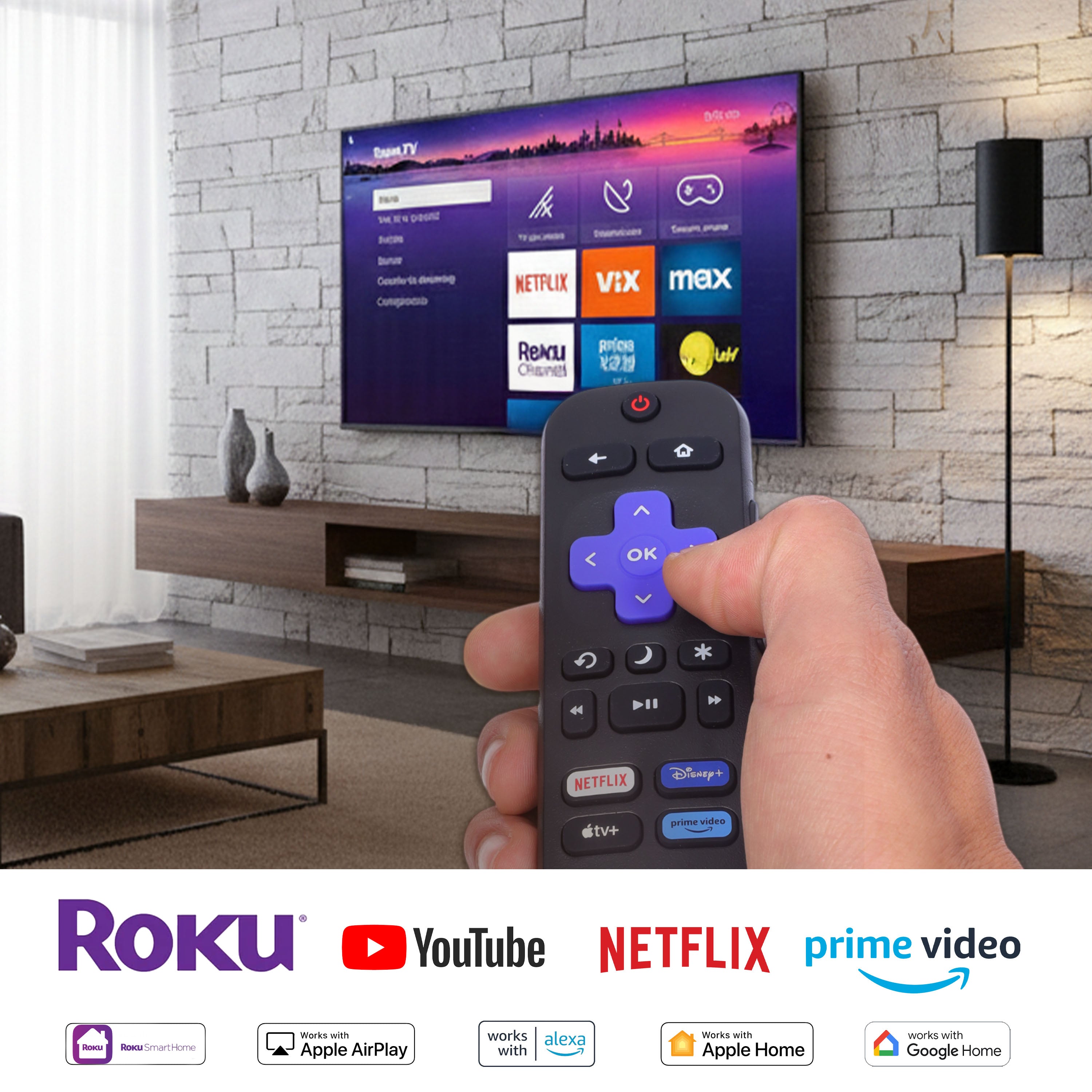 TLK Pantalla 40" Smart TV Roku | HDMI | Dolby Audio.