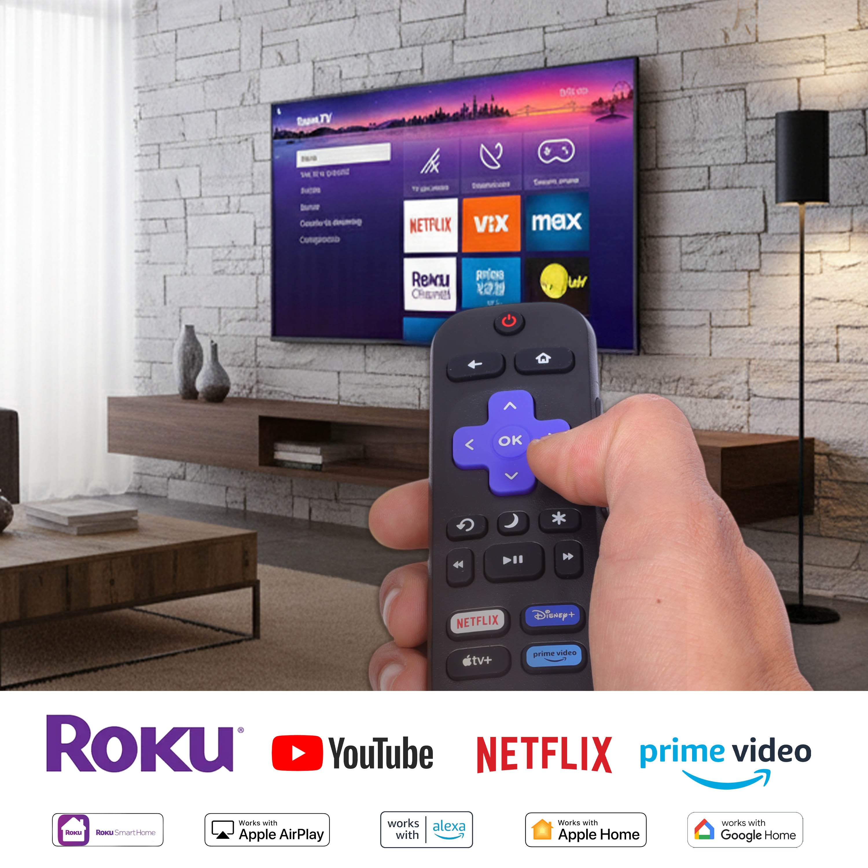 TLK Pantalla 32" Smart TV Roku | HDMI | Dolby Audio.