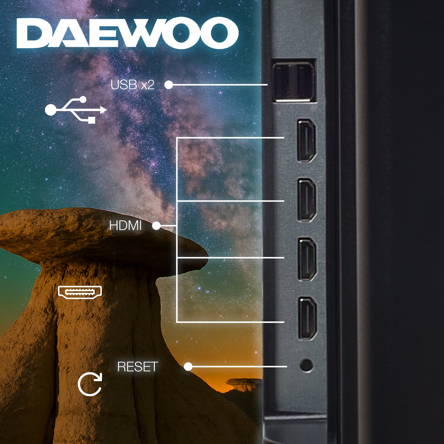 Daewoo Pantalla Smart TV 50 pulgadas 4K UHD LED Roku TV Dolby Audio WiFi 4 HDMI 2 USB AV Netflix YouTube Prime Video Modelo DAW50UR