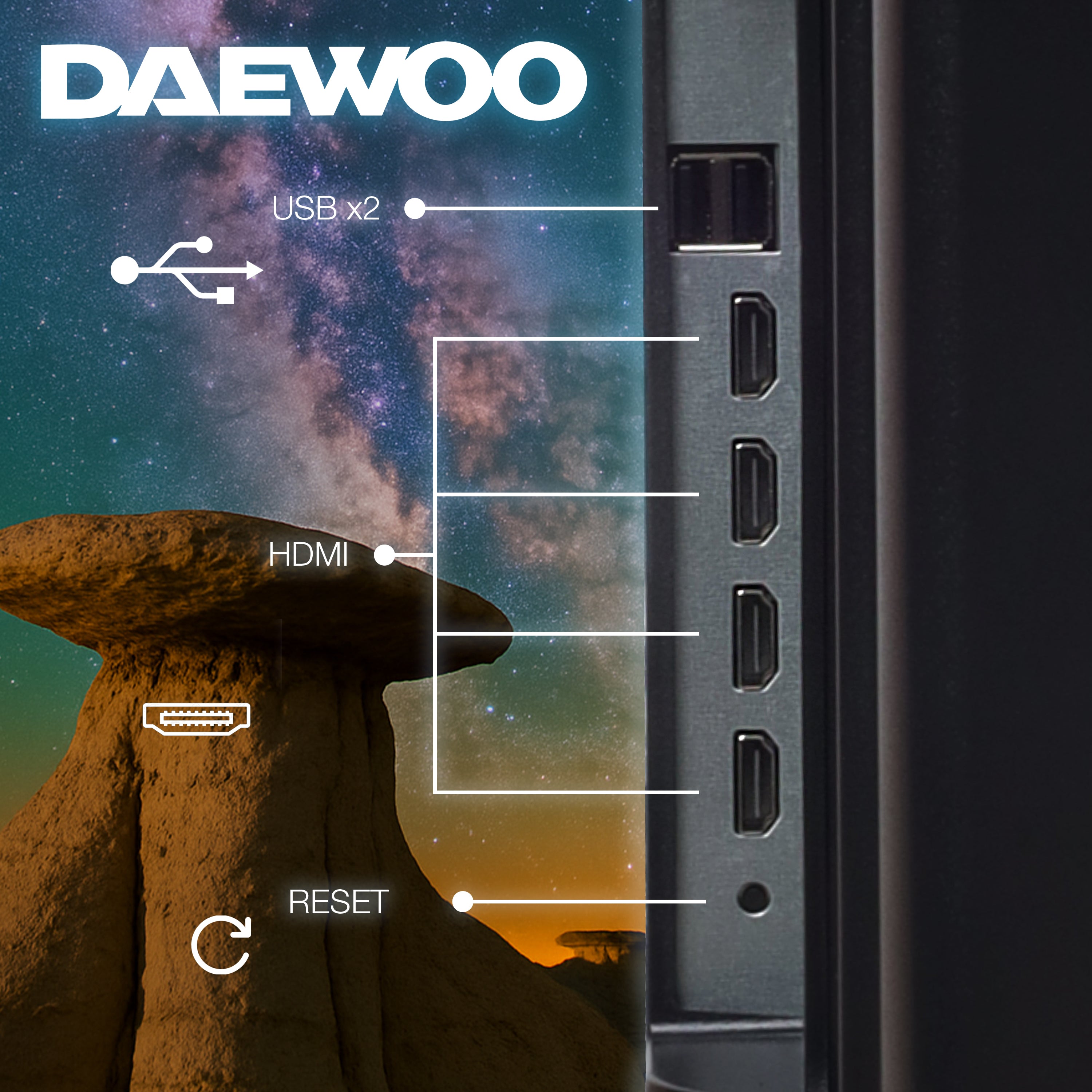 Daewoo Pantalla Smart TV 50 pulgadas 4K UHD LED Roku TV Dolby Audio WiFi 4 HDMI 2 USB AV Netflix YouTube Prime Video Modelo DAW50UR