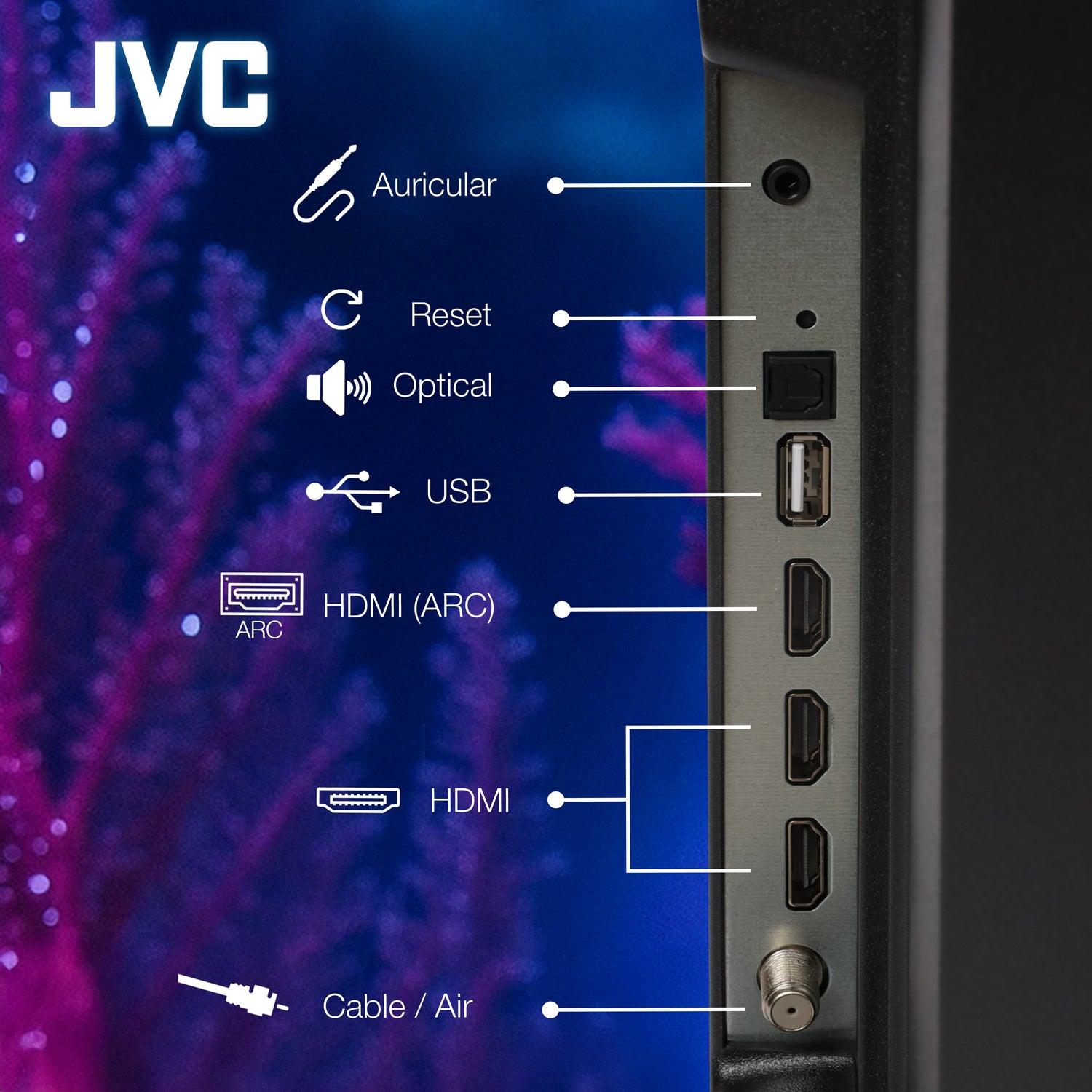 JVC Pantalla Smart TV 32 pulgadas HD LED Roku TV Dolby Audio WiFi 3 HDMI 1 USB AV Netflix YouTube Prime Video Modelo SI32R
