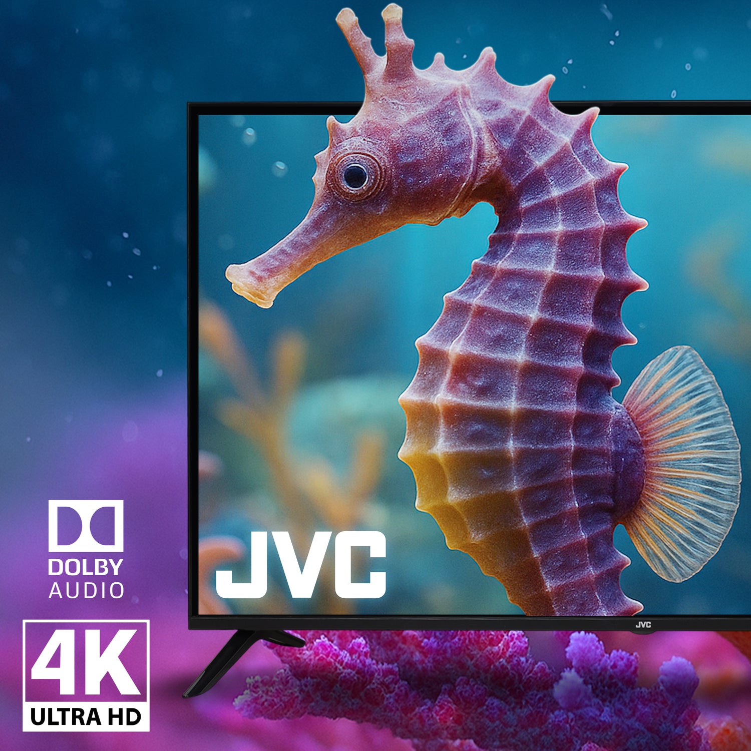 JVC Pantalla Smart TV 50 pulgadas 4K UHD LED Frameless Roku TV Netflix YouTube Prime Video Modelo SI50URF
