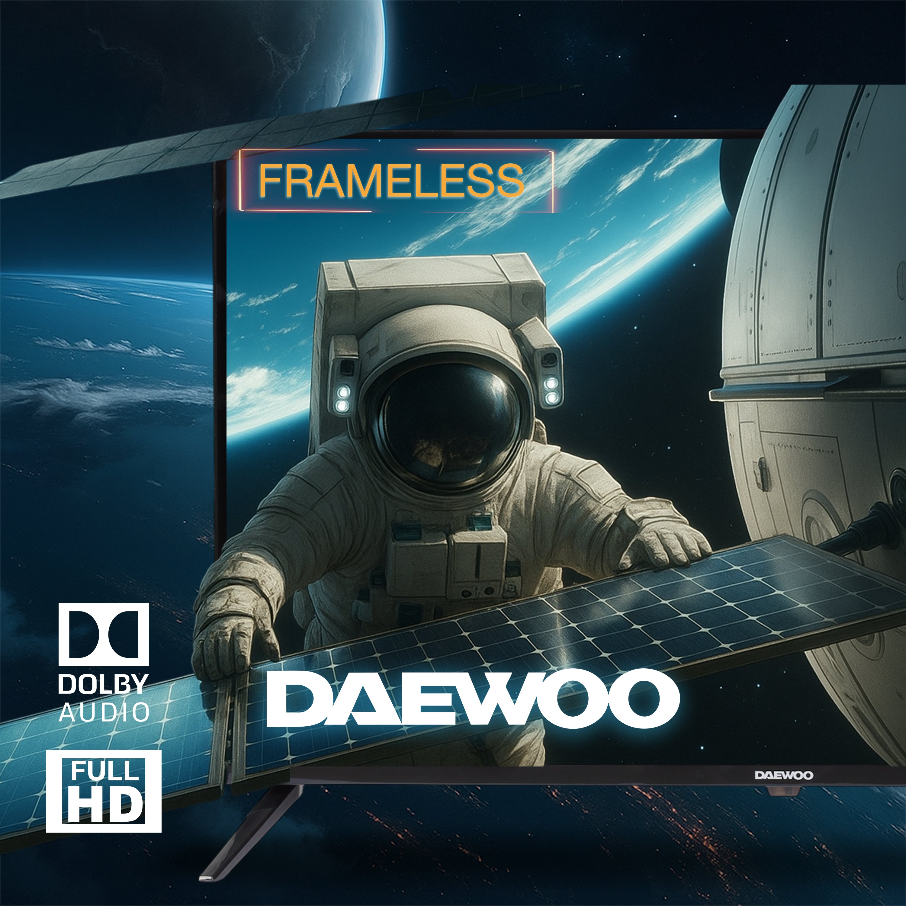 Daewoo Pantalla Televisión Smart TV 40 Pulgadas LED Full HD Roku Frameless Dolby Audio 3 HDMI 1 USB 1 AV DAW40FR
