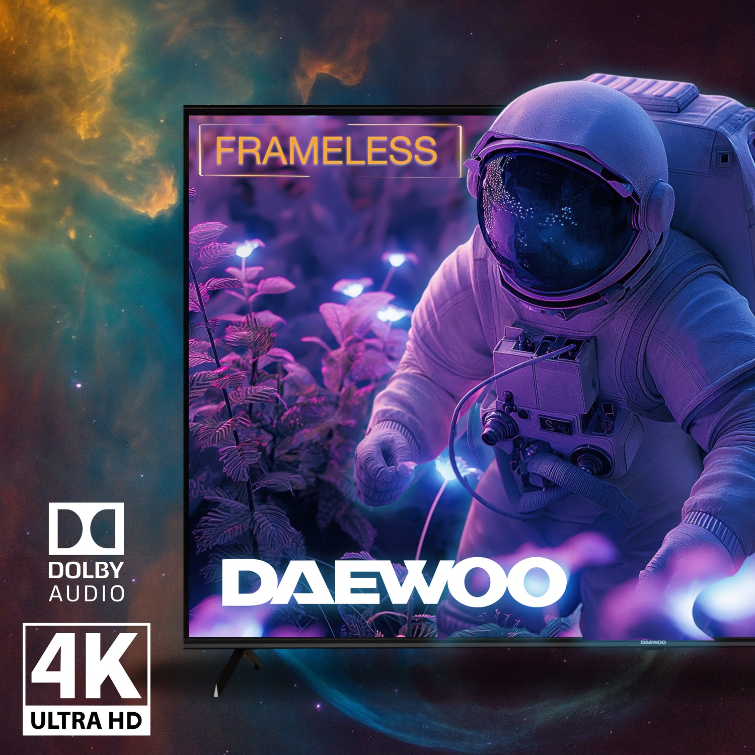 Daewoo Smart TV 70 pulgadas 4K UHD LED Roku TV Dolby Audio WiFi 4 HDMI 2 USB AV Netflix YouTube Prime Video Modelo DAW70UR