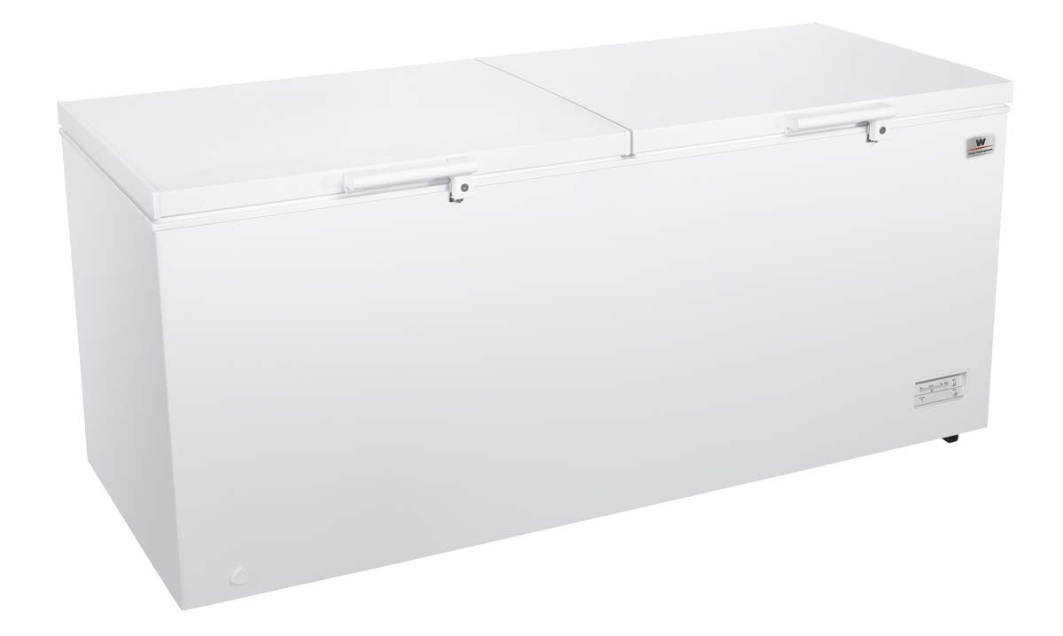 White-Westinghouse  Congelador Horizontal 25 Pies 708 Litros  Control Dual de Temperatura  Luz Interior  Cerradura con Llave  Alta Capacidad  Modelo WWCCF25708LHWDD