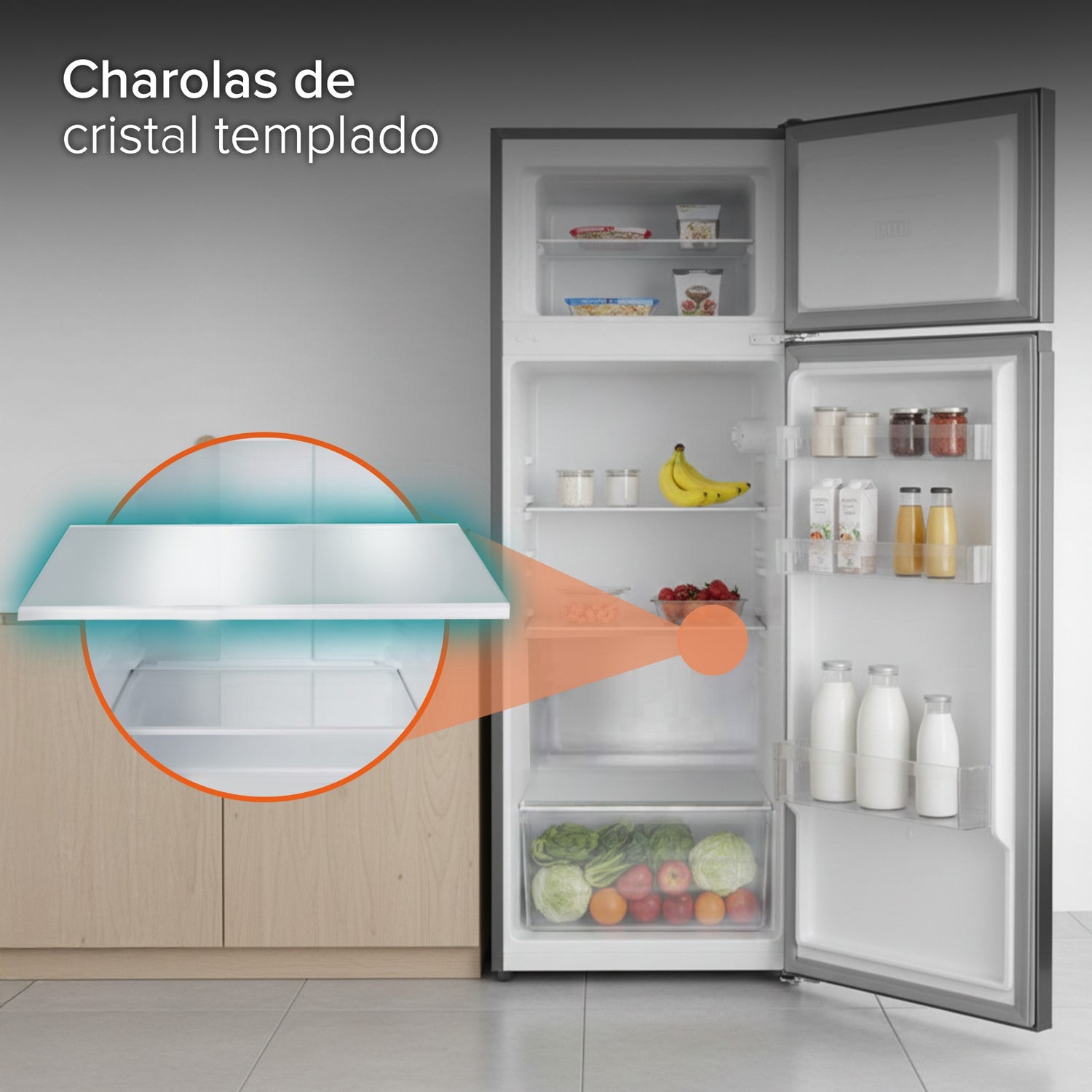 White Westinghouse Refrigerador 7.3 pies Top Mount 206 L 2 puertas control mecánico Defrost Energy Star condensador interno