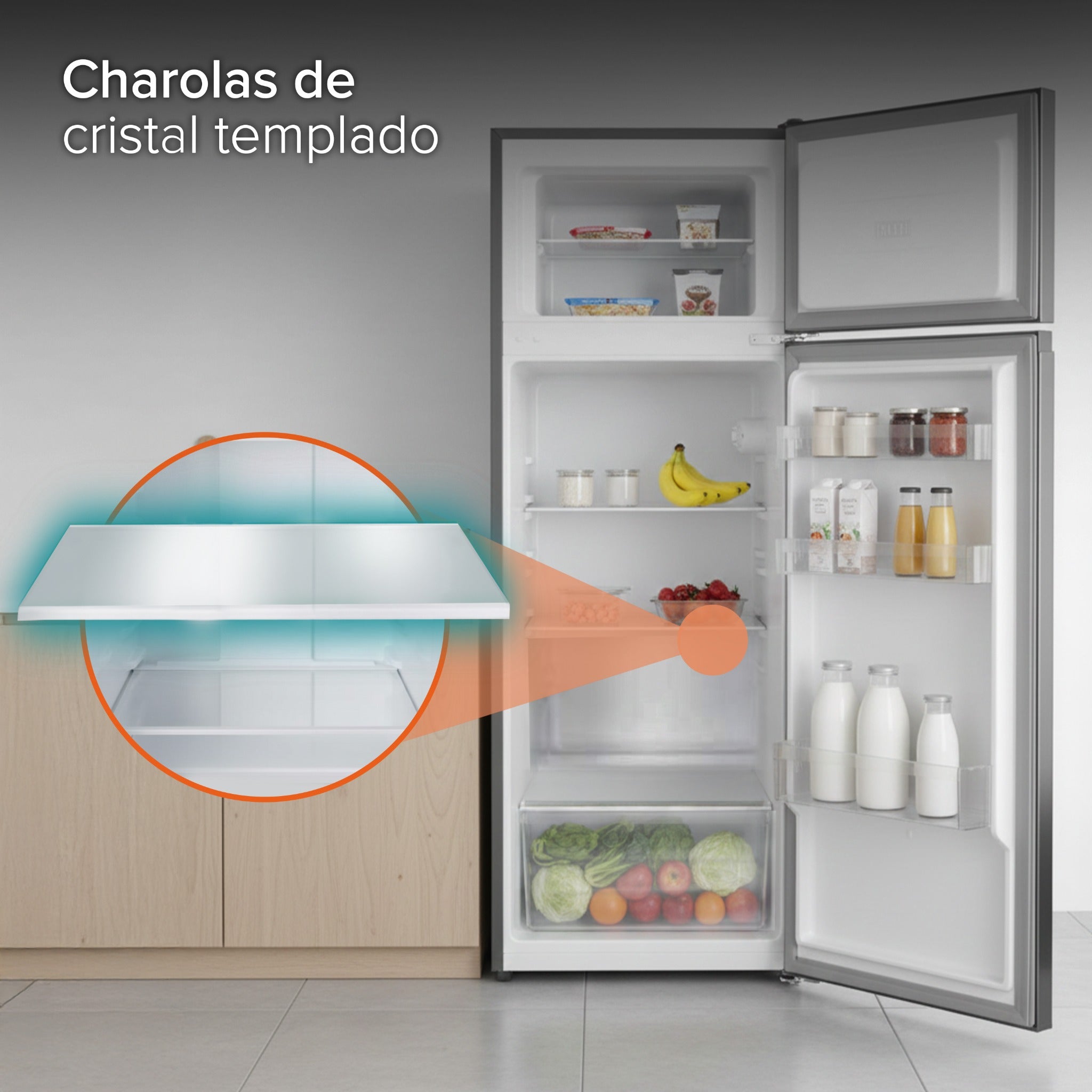 White Westinghouse Refrigerador 7.3 pies Top Mount 206 L 2 puertas control mecánico Defrost Energy Star condensador interno