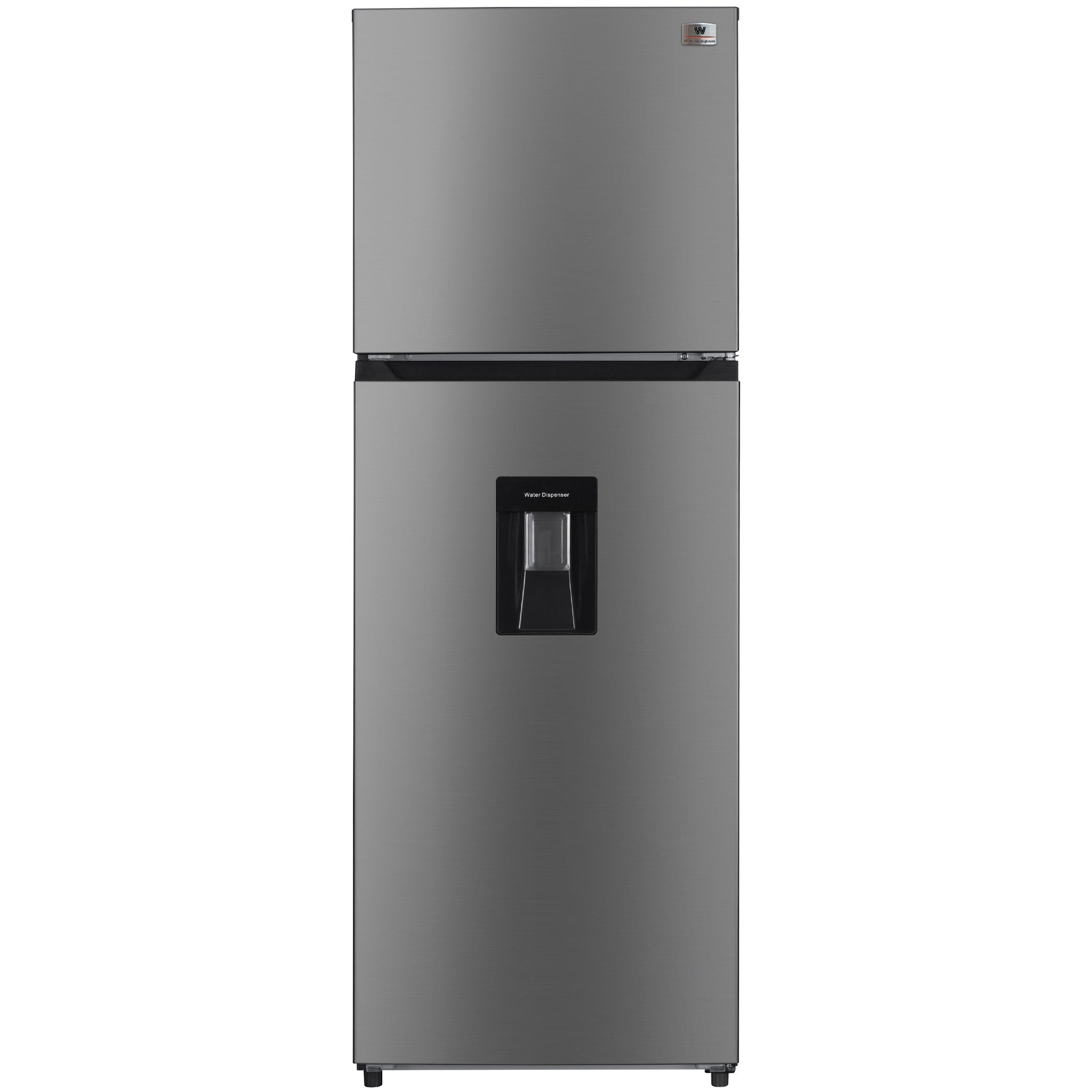 White Westinghouse Refrigerador 9 pies Top Mount 247 L Inverter automático 2 puertas con congelador control mecánico de temperatura despachador de agua puerta reversible luz interior