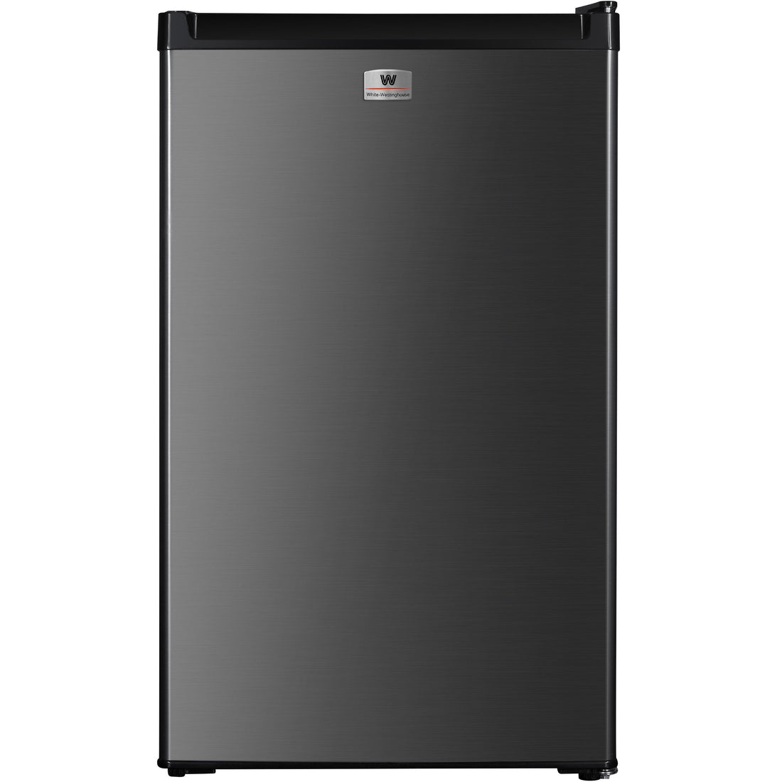 White Westinghouse Refrigerador Frigobar 4.4 pies 124L Modelo WWCR44124LHS Control mecánico de temperatura puerta reversible y luz interior condensador interno pata ajustable