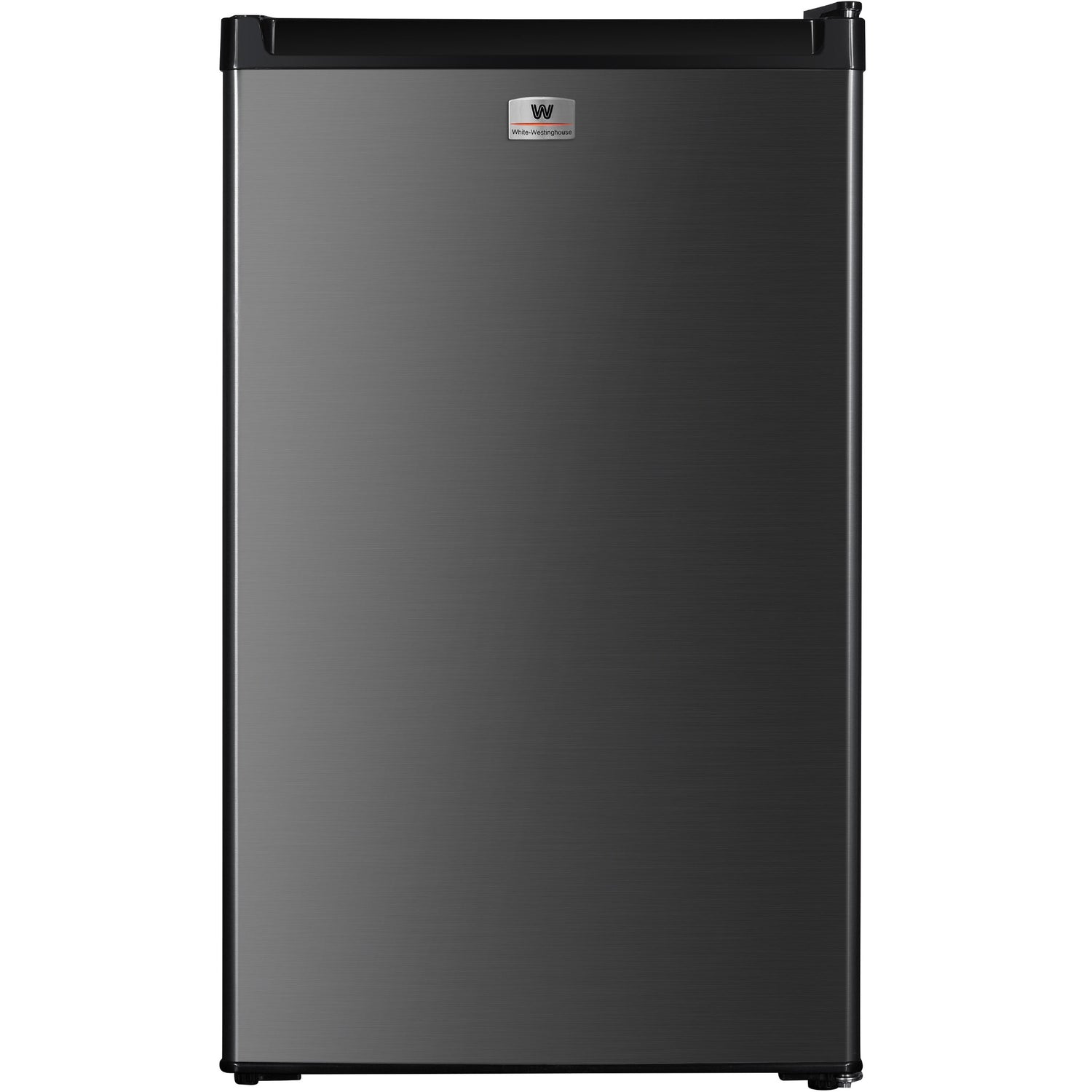 White Westinghouse Refrigerador Frigobar 4.4 pies 124L Modelo WWCR44124LHS Control mecánico de temperatura puerta reversible y luz interior condensador interno pata ajustable