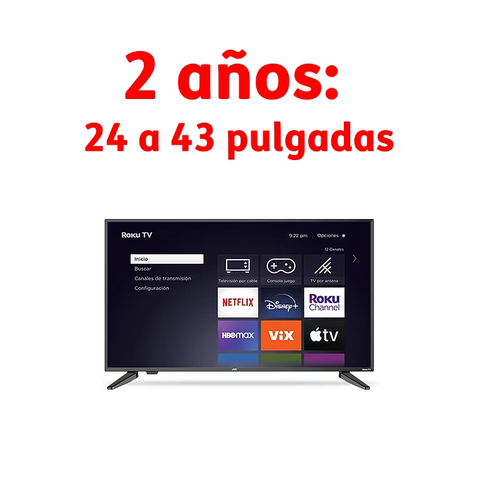 Garantía 2 años - 24 a 43 pulgadas
