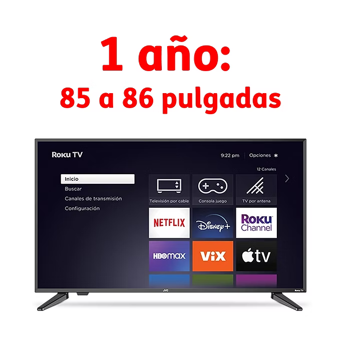 Garantía 1 año - 85 a 86 pulgadas